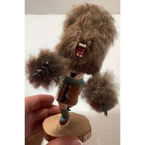 Vintage Hopi Kachina Doll Bear Signed A. Francisco Native American Decor Art